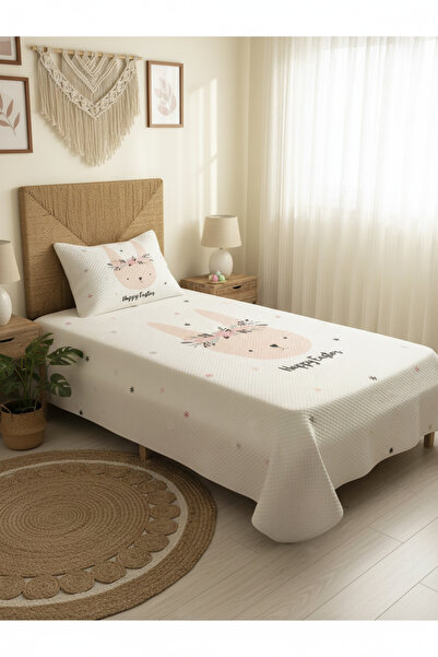 Evmila Tavşan Desenli, Baskılı Tek Kişilik ve Çocuk Pike Takımı