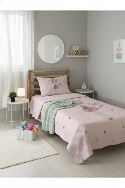 Evmila Prenses Kız Desenli, Baskılı Tek Kişilik ve Çocuk Pike Takımı