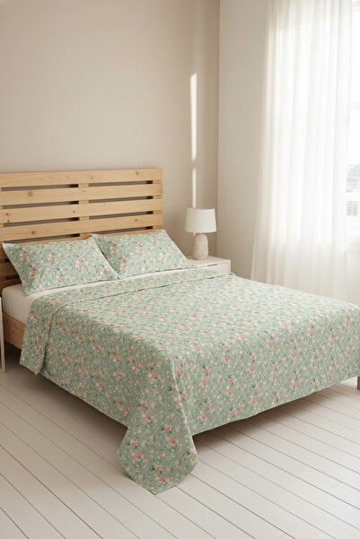 Evmila Modern Patterned Printed Double Pique Set 200x230 Cm Colorful