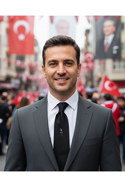 1001 Kravat Atatürk Silueti Desenli Ipek Kravatlı Ahşap Kutulu Erkek Hediye Seti