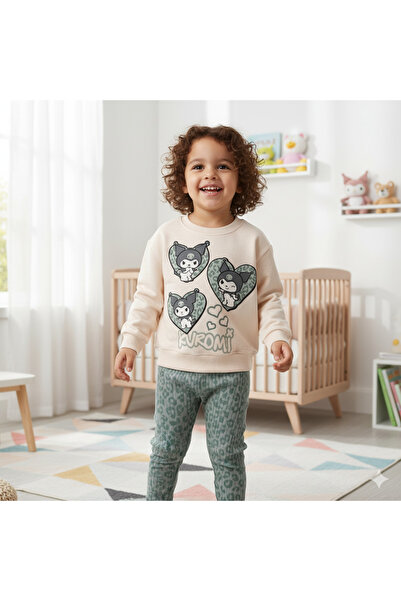 Minamino Girl's 2/5 Years Old Kuromi Printed Girl's Suit