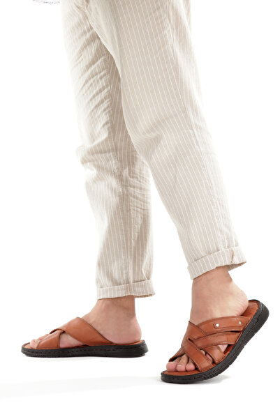 EasyStep Erkek Hakiki Deri Yumuşak Tabanlı Terlik