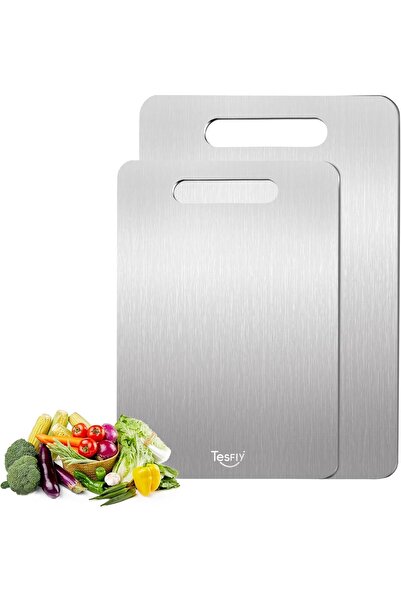 SUWAL 2’li Paslanmaz Çelik Kesme Tahtası Seti