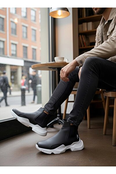 BOA BA0444 Ανδρικά αθλητικά μισά μποτάκια με ψηλή σόλα χωρίς κορδόνια