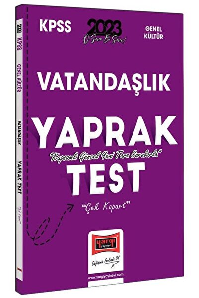 Yargı Yayınları Yargı 2023 KPSS Vatandaşlık Yaprak Test Çek Kopart