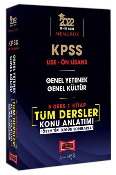 Yargı Yayınları Yargı 2022 KPSS Lise Ön Lisans Memuruz Konu Anlatımı Yargı Ya...