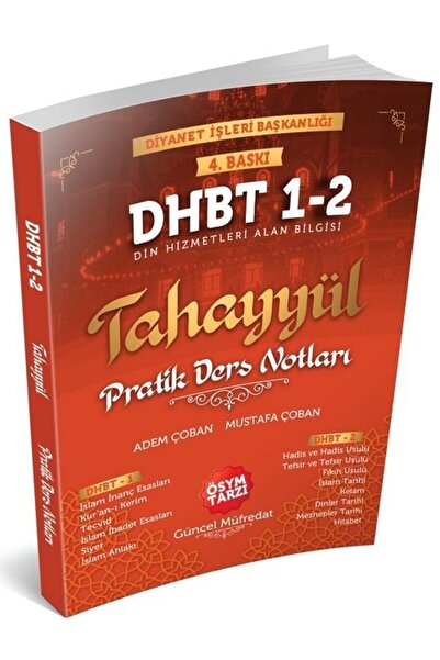 Tahayyül Yayınları Tahayyül DHBT 1-2 Pratik Ders Notları - Mustafa Çoban, Ade...