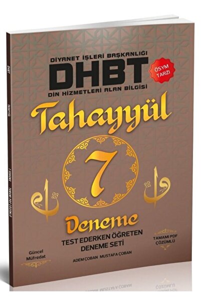Tahayyül Yayınları Tahayyül DHBT 7 Deneme Çözümlü - Mustafa Çoban, Adem Çoban...