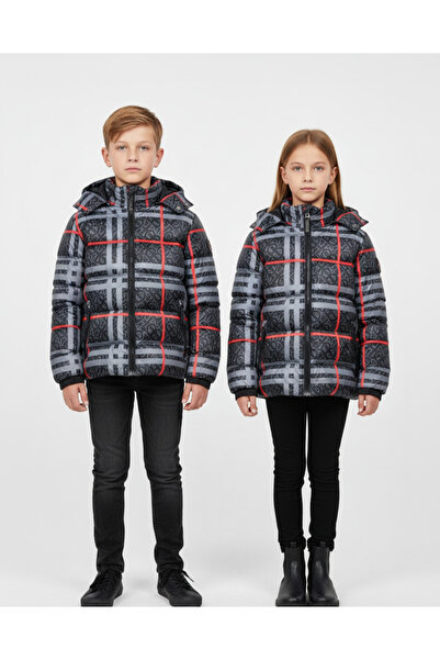 YusGos Unisex Girls/Boys Water and Windproof Puffer Jacket with Hooded Zippered Pockets (Ages 3-15)