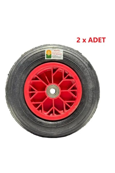 TarımGaraj Plastik Jantlı Rulmanlı Dolgu Teker 335x75x20 mm-2 Adet