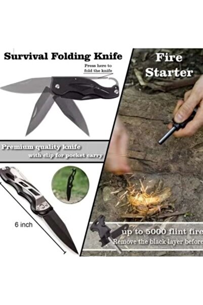 huitich 18-in-1 Multifunctional Emergency Survival Kit for Hiking and Camping