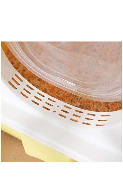 Arabest Cat Litter Box with Cat Litter Mat and Scoop, Large Foldable Litter Front Entry Box with Lid