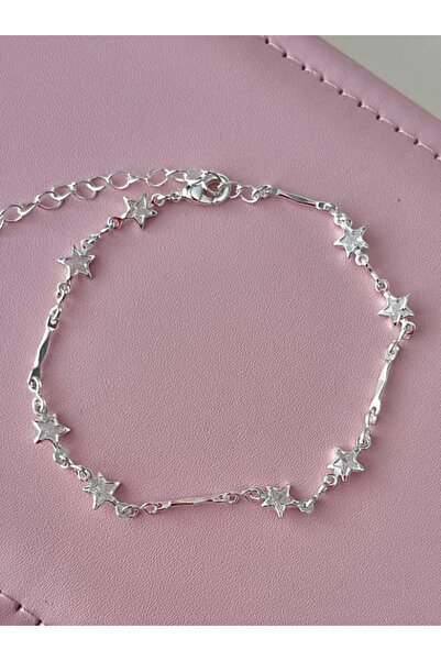 Maide Jewelry Minimal Gümüş Yıldızlı Bileklik Sevgiliye Hediye Zarif