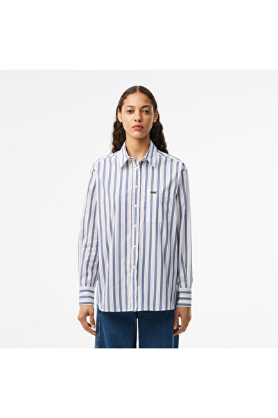 Lacoste Oversized Fit Cotton Poplin Shirt - CF7706-00-IBA