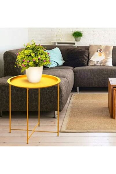 huitich Table for Living Room Coffee Tray Side Serving Table Gold
