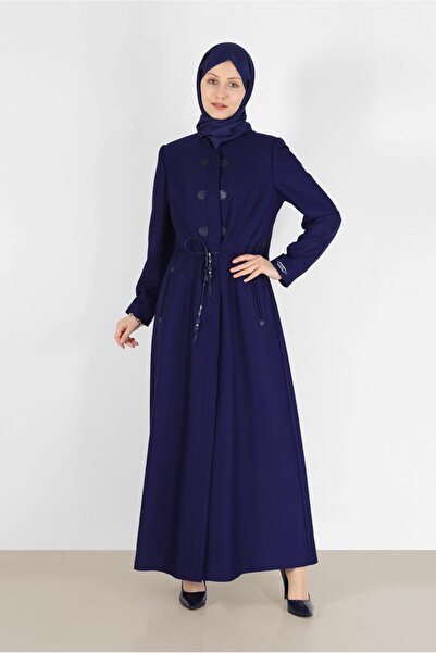 Alvina HAKİM YAKA BELİ BÜZGÜLÜ PARDESÜ 10473