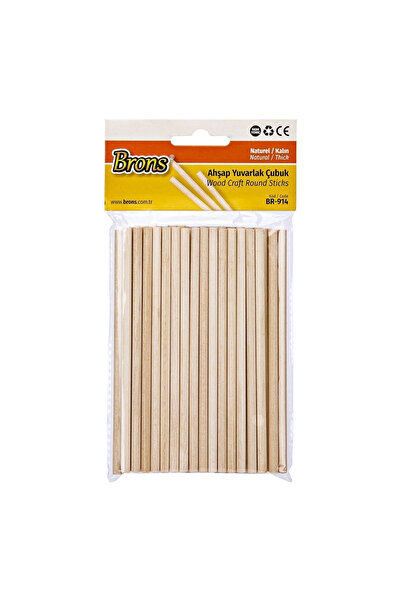 Genel Markalar AHŞAP ÇUBUK YUVARLAK NATUREL KALIN BR-914