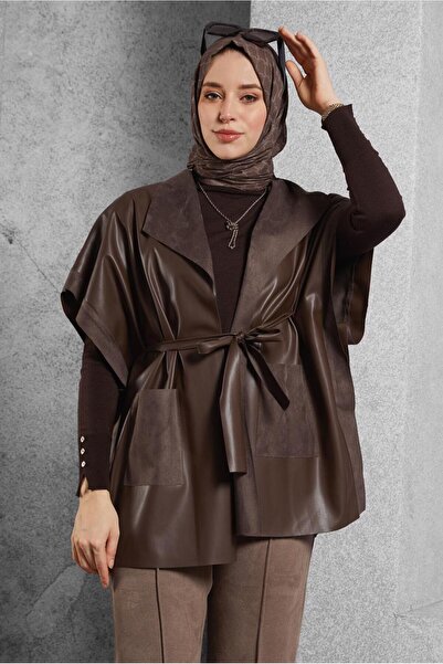Alvina Sunny Leather Vest with Birds 45276