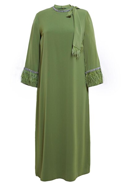 Alvina Φόρεμα με φτερά μεγάλου μεγέθους - 20501