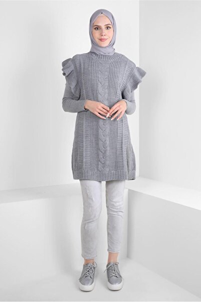 Alvina Pulover de tricotaj cu volane 44030