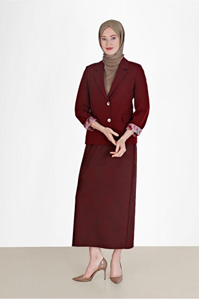 Alvina سترة كلاسيكية مطبوعة ببطانة 42235