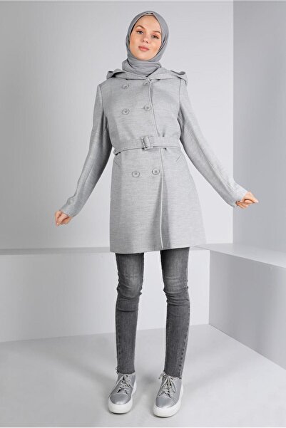 Alvina Пальто з капюшоном і поясом 90352