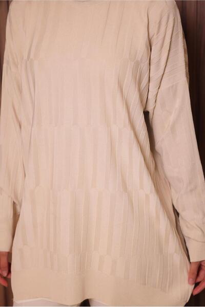 TRENDTESETTÜR Women's Beige Knit Tunic t 2007