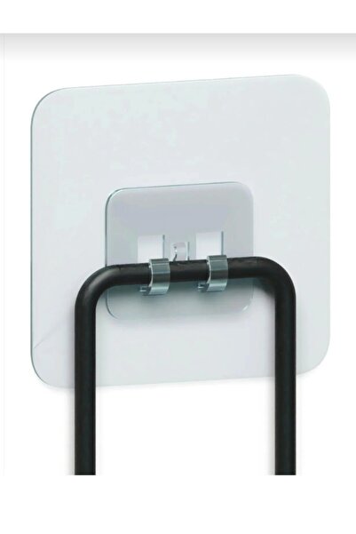 Genel Markalar 7×7 cm süper güçlü yapışkanlı banyo askısı yedek 10 adet sticker raf tutucu askı