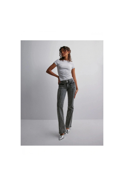 Mokşa Low Waist Gray Bootcut Pocket Jeans