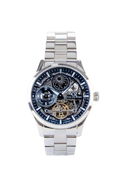 Carl Von Zeyten Мъжки часовник Carl Von Zeyten CVZ0063BLMS, Автоматичен, 44 м...