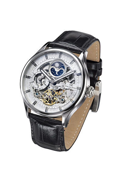 Carl Von Zeyten Мъжки часовник Carl Von Zeyten CVZ0008WH, Автоматичен, 46 мм,...