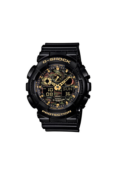 Casio Mens Watch GA-100CF-1A9ER, Quartz, 51mm, 20ATM