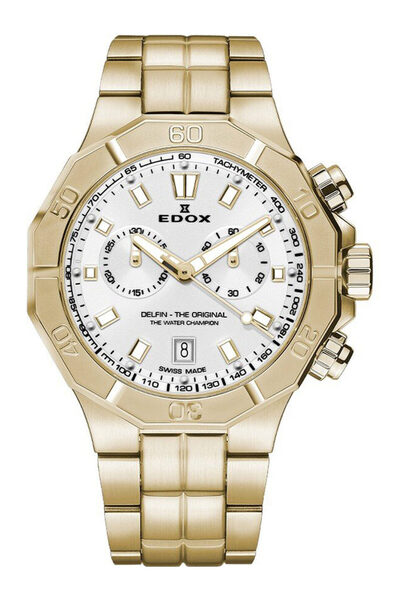 Edox Mens Watch Edox 10113-37JM-AID, Quartz, 43mm, 20ATM