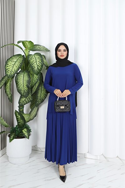 NİSUM MODA Costum Sandy cu fustă plisată