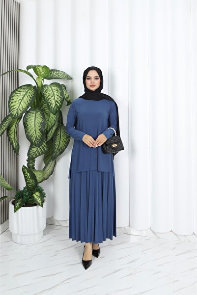 NİSUM MODA Eteği Piliseli Sandy Takım