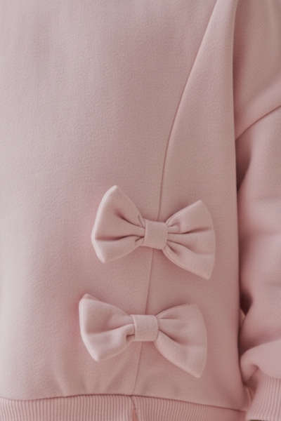 Minipodyum Kız Çocuk Mobil Fiyonklu Dar Paça Taytlı İkili Takım