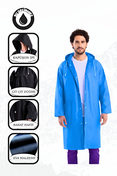 Penthouse Синій унісекс Eva тканина Водонепроникний Дощовик для дорослих