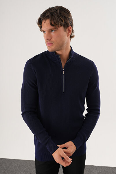 No Way Чоловічий светр Regular Fit з напівзастібкою Basic Triko