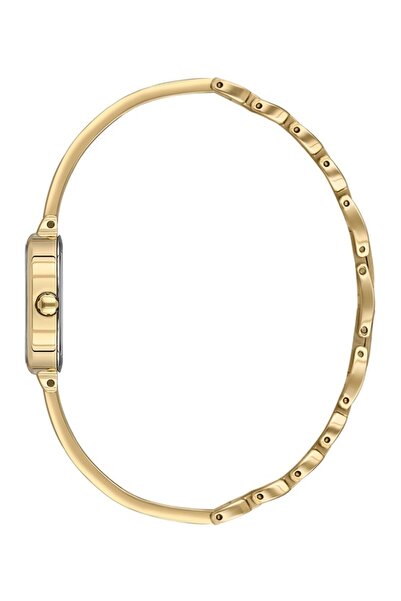 Essence D1222.130 Square Dial Metal Band Metal Case 3 Atm Water Resistant Gold Color Women Wristwatch