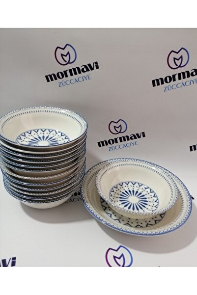 Güral Güral Porcelain Digital 14 cm (Small) 12 Pieces Sup Bowl