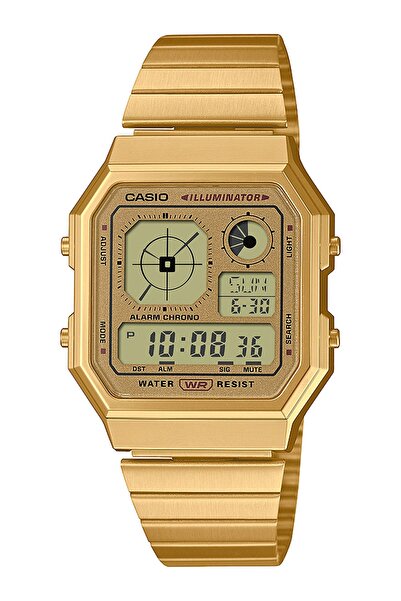 Casio Mens Watch A130WEG-9AEF, Quartz, 34mm, 3ATM