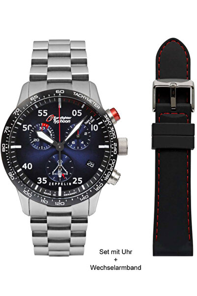 Zeppelin Mens Watch 7298M-3-Set, Quartz, 43mm, 10ATM