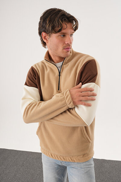 No Way Ανδρικό φούτερ με μισό φερμουάρ και τσέπη καγκουρό