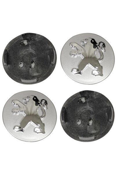 Genel Markalar Peugeot Jant Göbeği Arması Açık Gri Takım 58x55mm