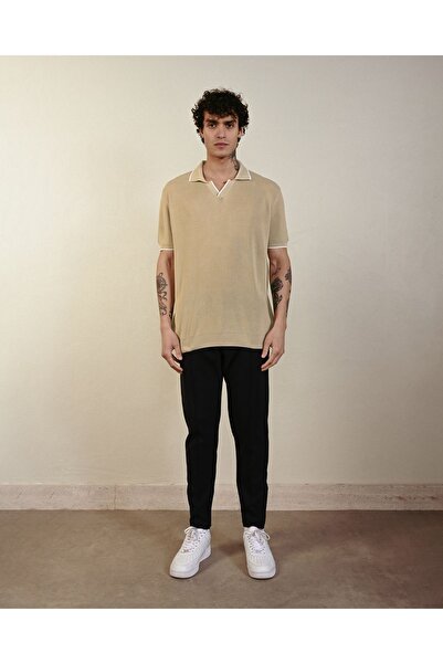 İLKCET MODA Oversize Premium Basic Knitwear T-shirt