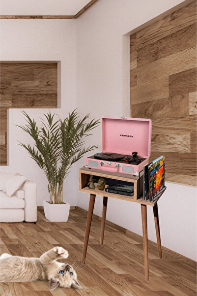 EROFİS Ahşap ayaklı Plak ve Pikap Sehpası, Atlantik Çam sehpa, Ahşap Pikap se...