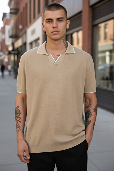 İLKCET MODA Oversize Premium Basic Knitwear T-shirt