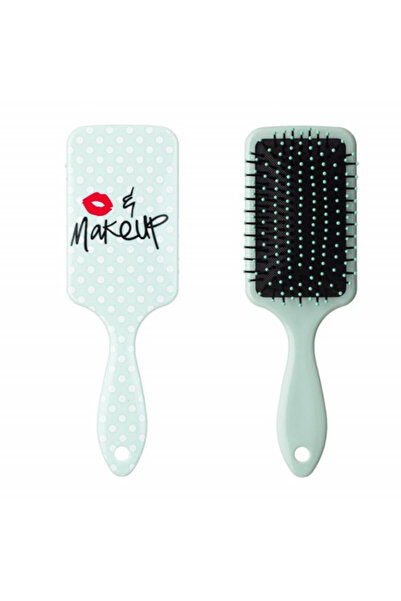 PUFO Love Makeup square hairbrush, green