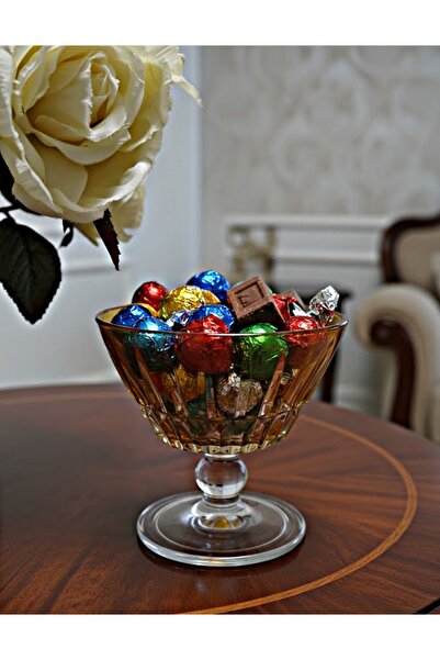 DECOSTYLE وعاء متعدد الأغراض مزخرف بزهور التوليب وملون بسعة 345 سم مكعب - للحلويات والآيس كريم والسلطة وتقديم الماغنوليا