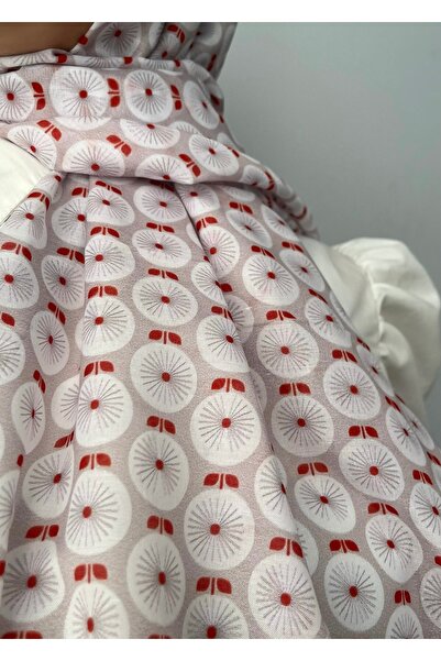 ESSLERA Gray Soft Shawl with Floral Pattern